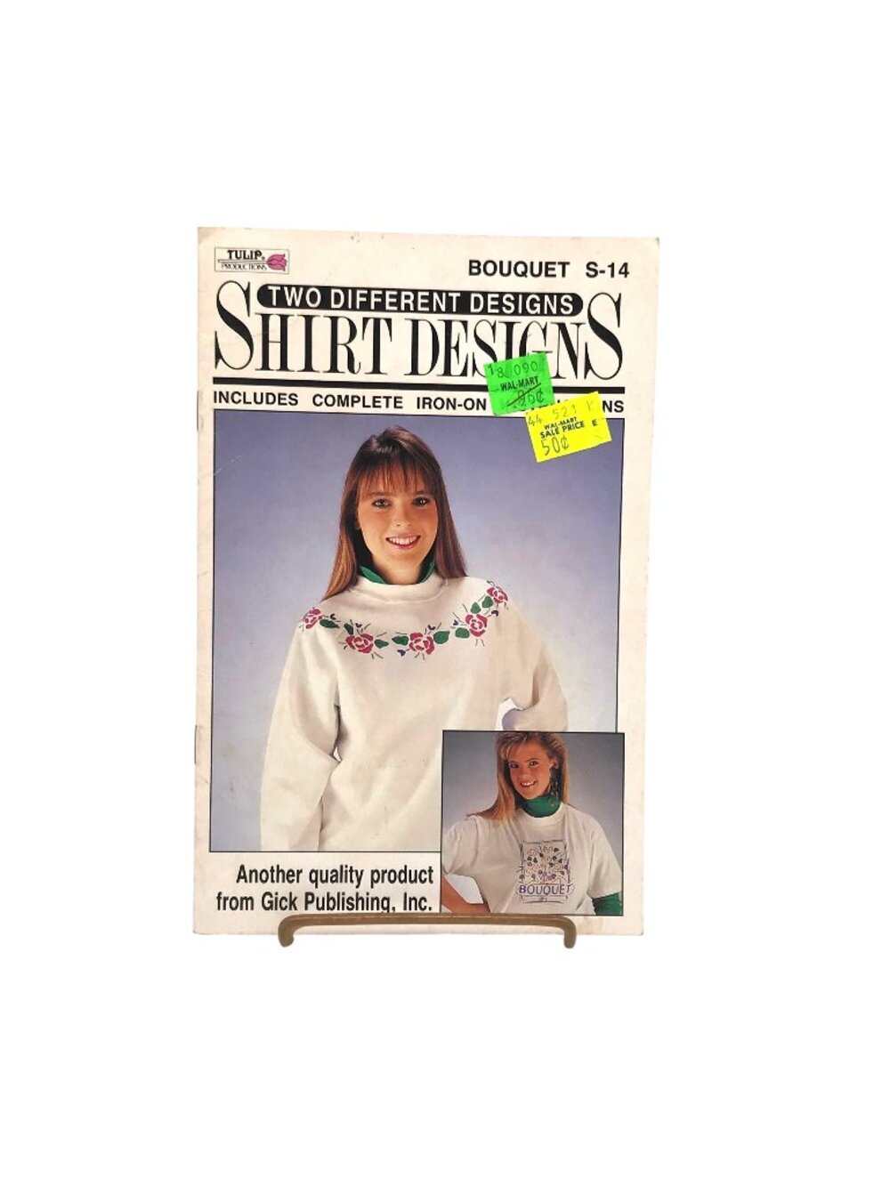 Vintage Iron On Bouquet Shirt Designs S-14, Complete with Instructions Transfers